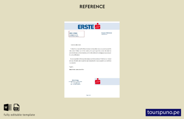 lista para imprimir plantilla de referencia de cierre de Austria Erste